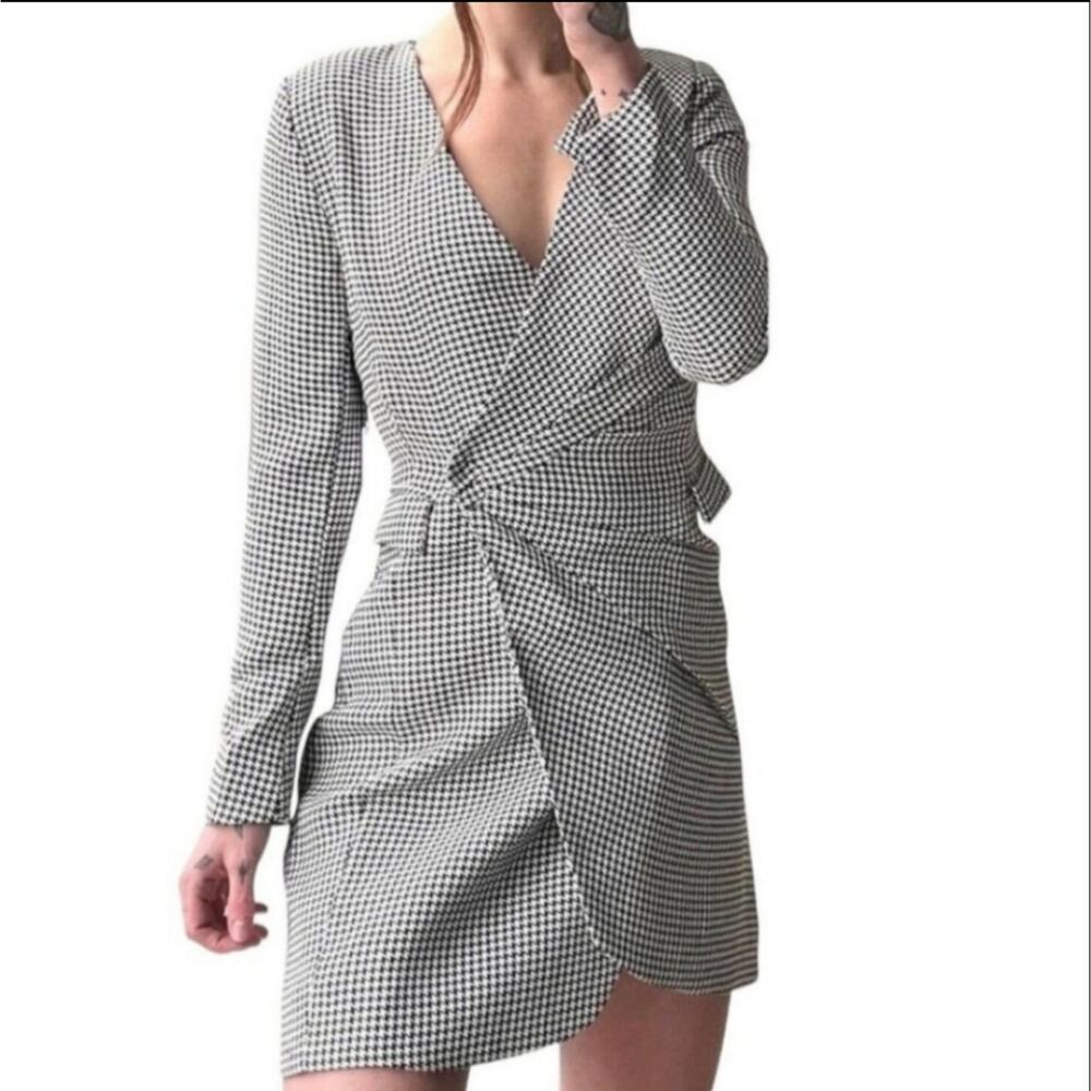 NWOT Jason Wu Houndstooth Wrap Dress